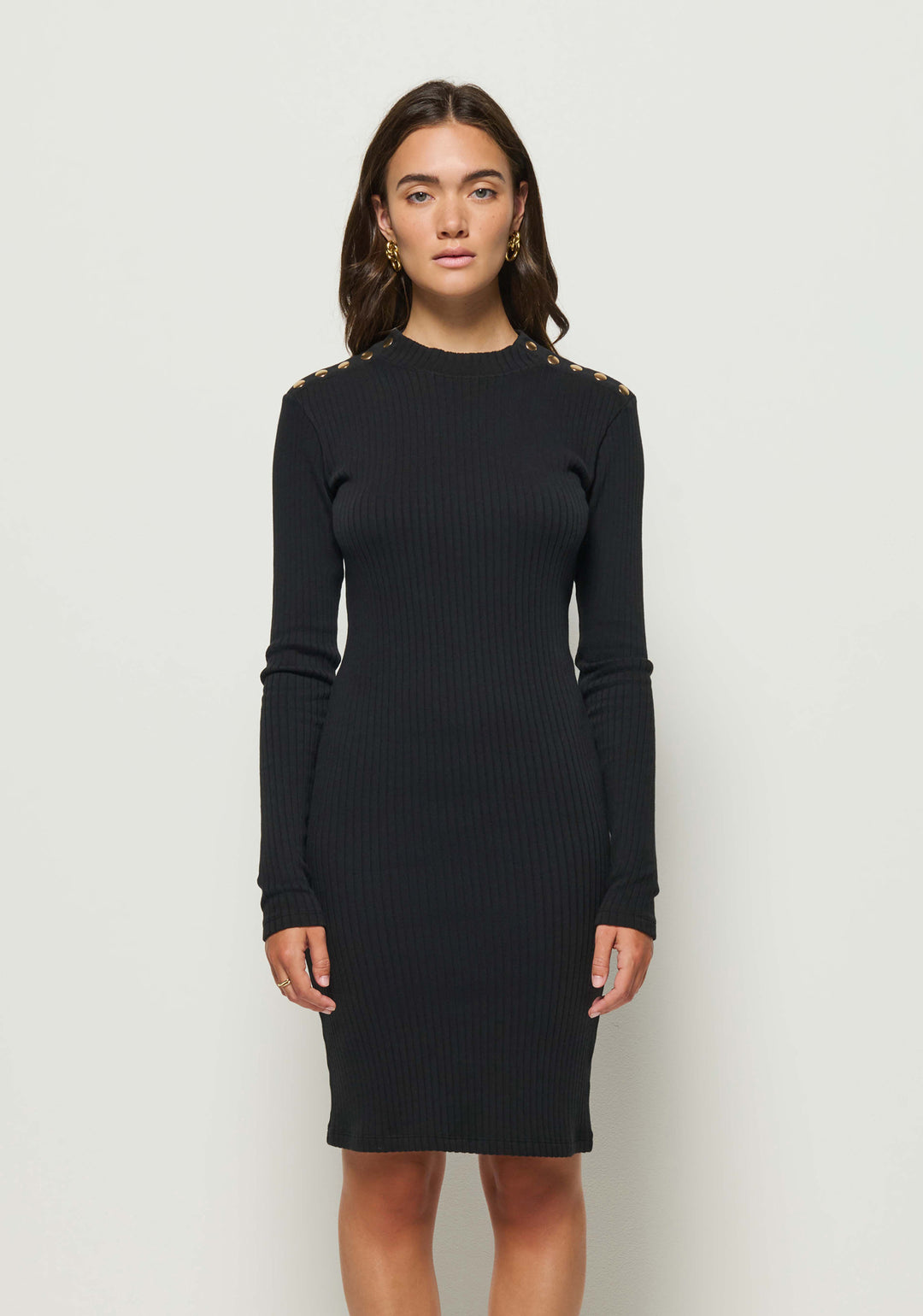 NATION LTD - Palmer Dress in Jet Black