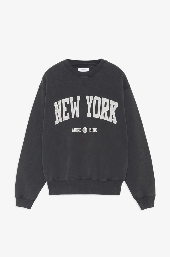 Anine Bing - Ramona Sweatshirt University of New York in Washed Black