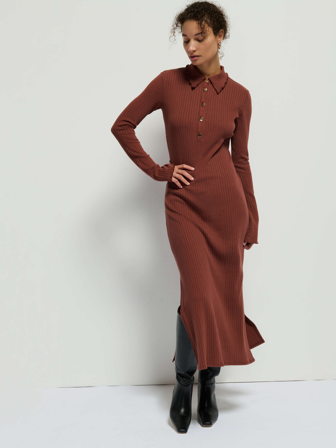 NATION LTD - Rennie Dress in Cinnamon