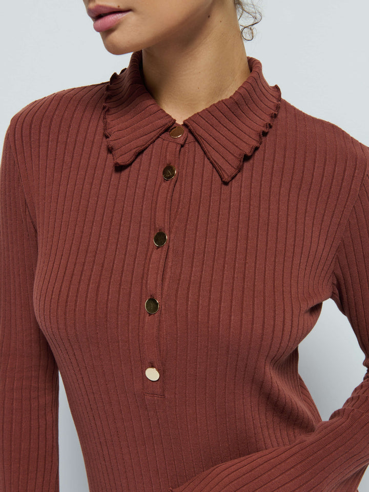 NATION LTD - Rennie Dress in Cinnamon