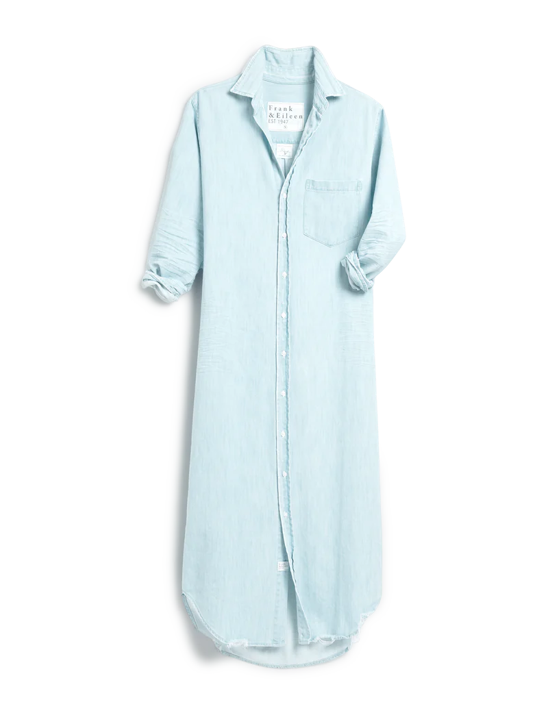 Frank & Eileen - Rory Maxi Shirtdress in Tattered Blue Denim