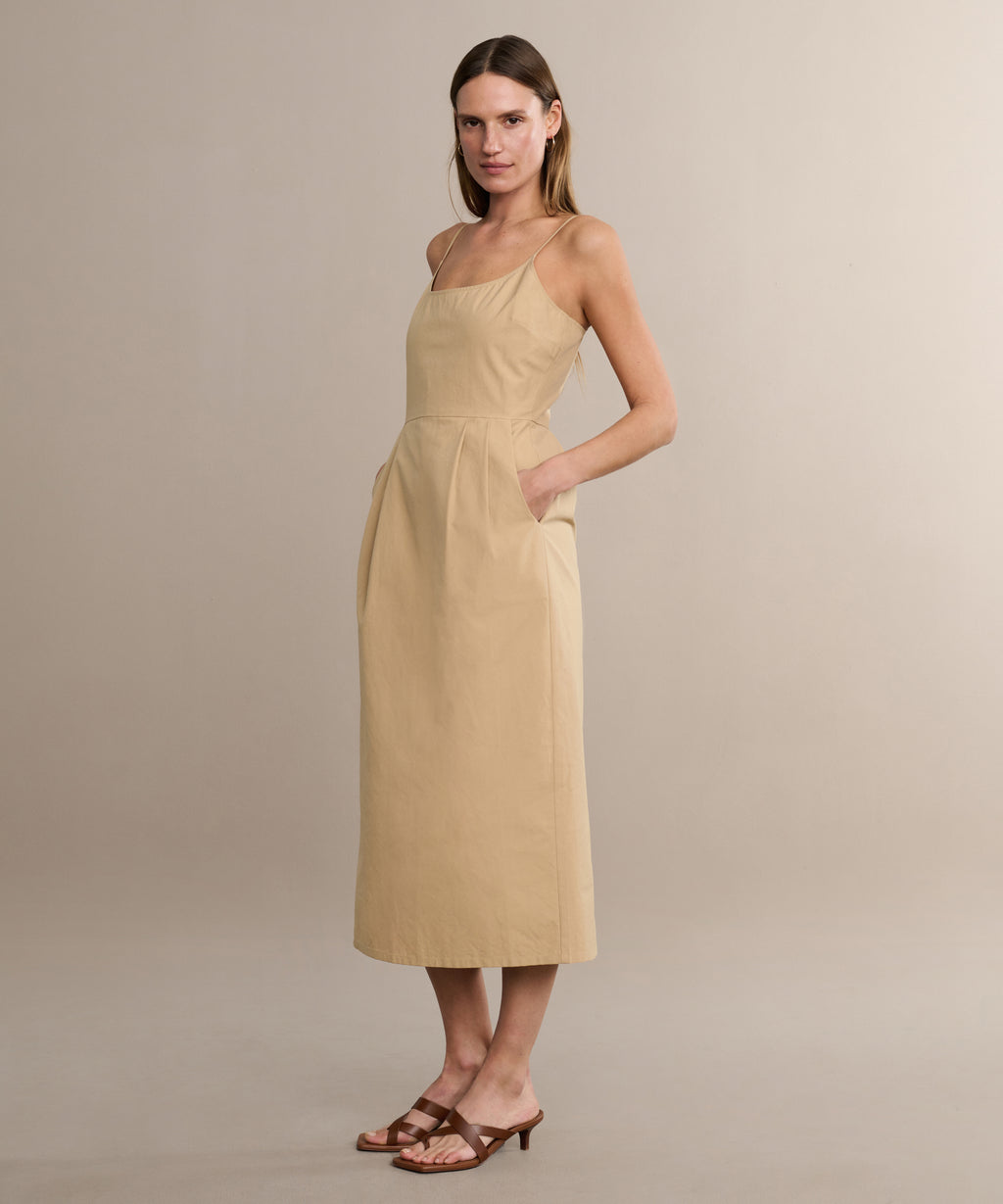 jenni kayne silk dress JENNI KAYNE Rio Slip Dress Womens Small Bronze Camel Maxi Strappy A-Line Luxury