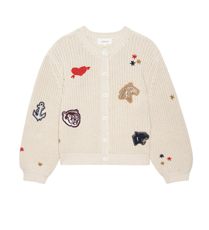 The Great - Collegiate Cardigan in Natural