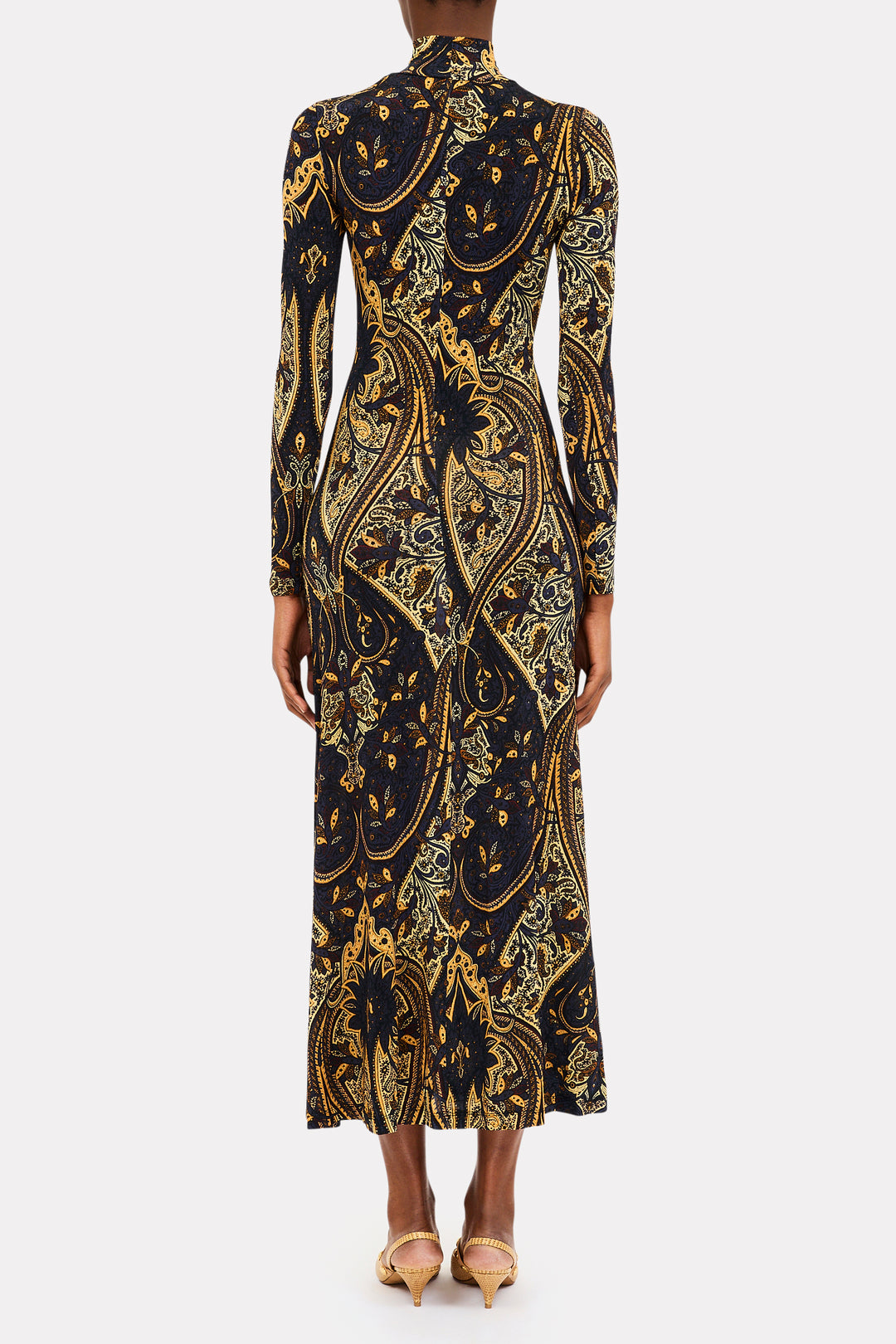 ULLA JOHNSON - Ida LS Jersey Dress in Twilight Paisley CUT AND SEW