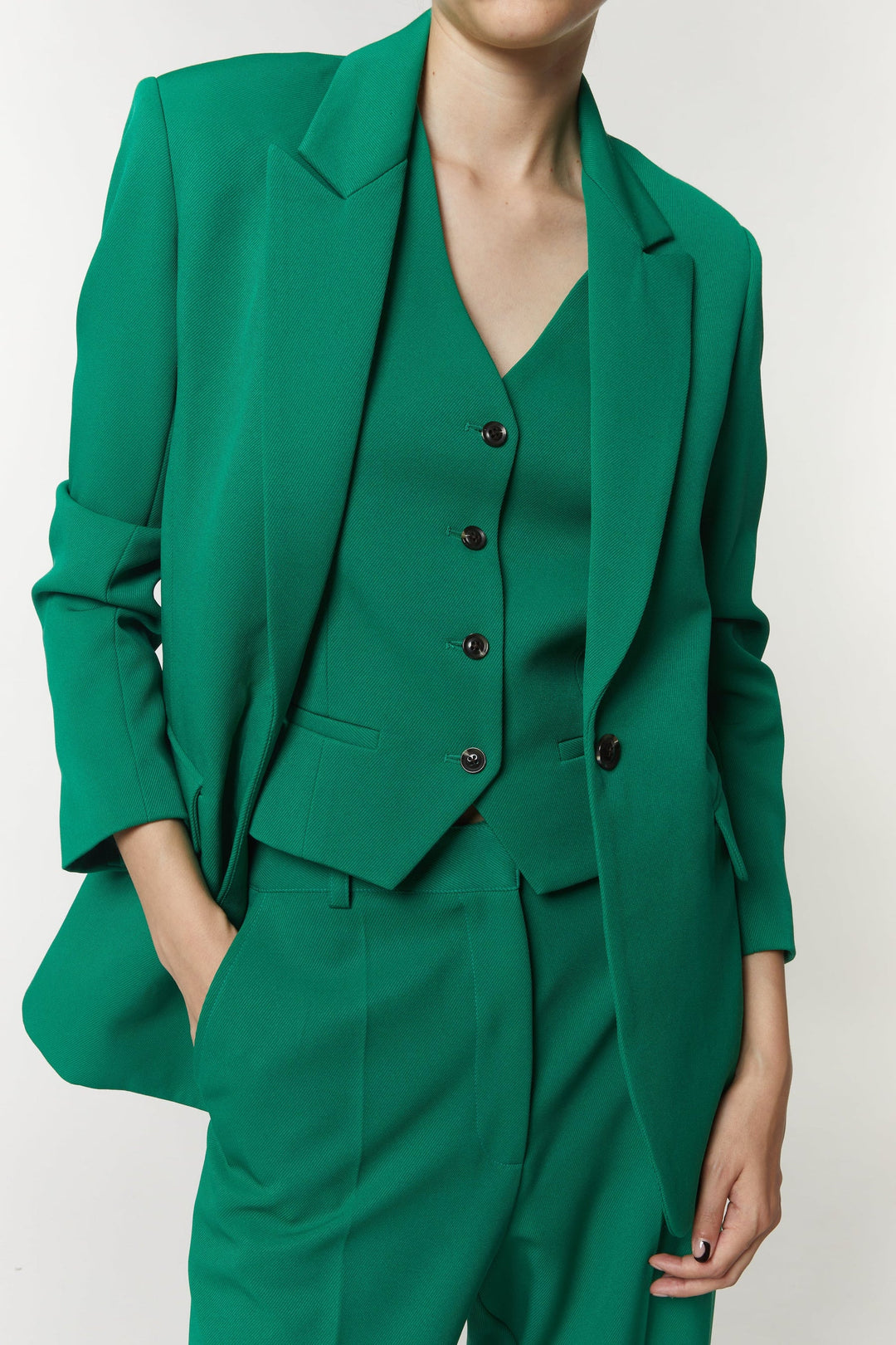 Saint Art New York - Gia Blazer in Emerald Blond Genius Saint Art New York - Gia Blazer in Emerald Blond Genius