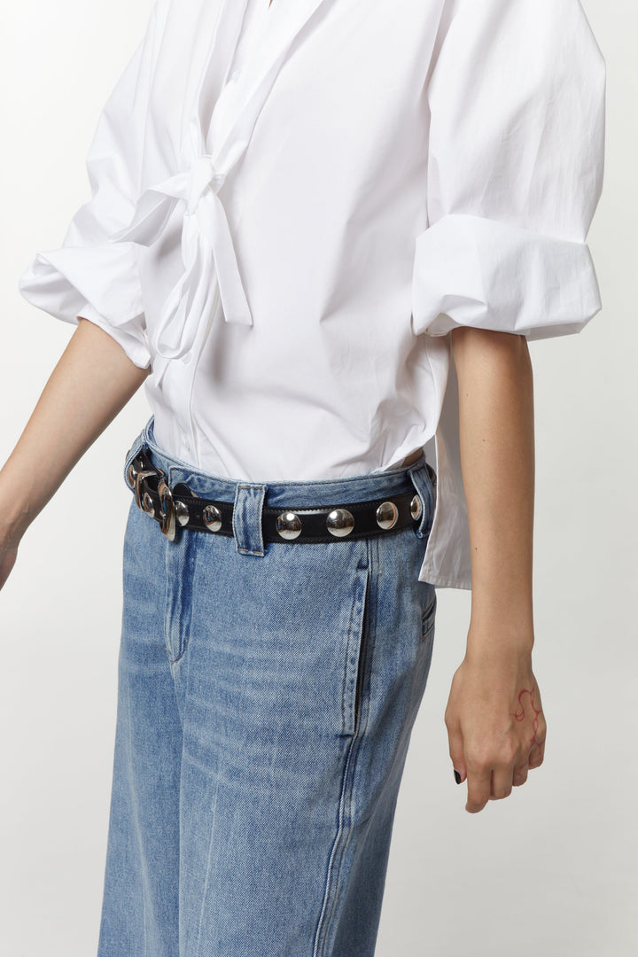 Saint Art New York - Kimberly Bow-Tie Blouse in White