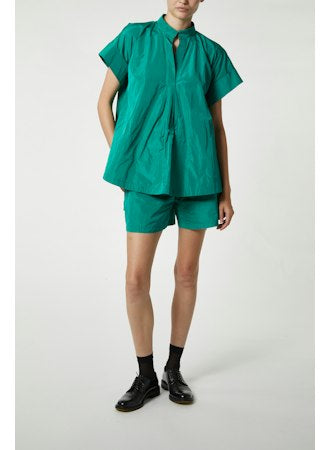 Saint Art New York - Sienna Taffeta Blouse in Jade  Green