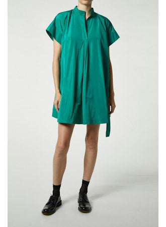 Saint Art New York - Rhys Taffeta Mini Dress in Jade Green
