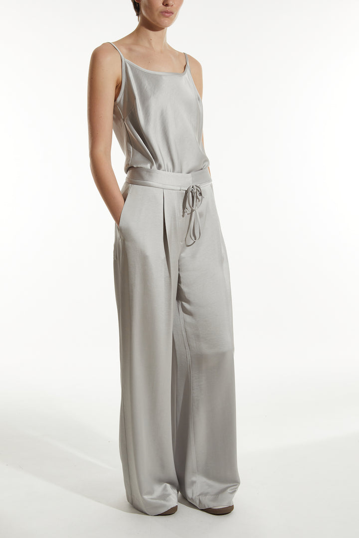 Saint Art New York - Elliot Charmeuse Cami in Silver Grey
