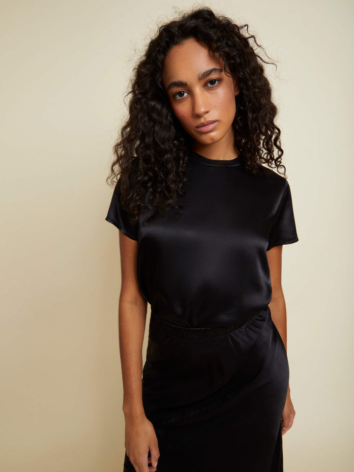 NATION LTD - Marie Boxy Crop Top in Black
