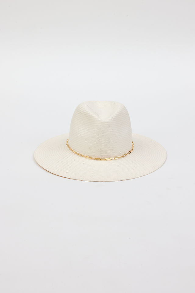 Hat Attack - Rissa Traveler in White/Gold