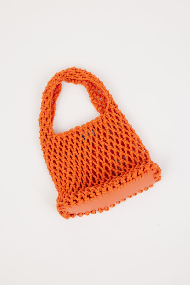 Hat Attack - Lizzie Cotton Mini Bag in Mandarin
