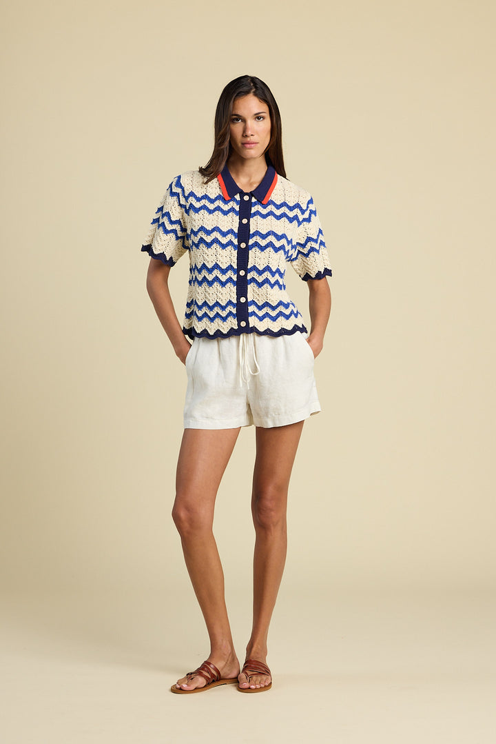 Trovata - Paloma Cardigan in Blue Stripe