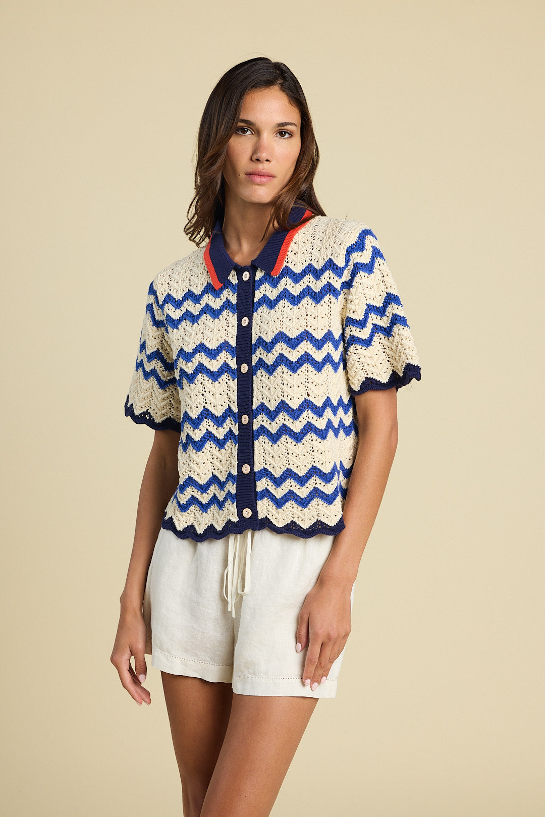 Trovata - Paloma Cardigan in Blue Stripe