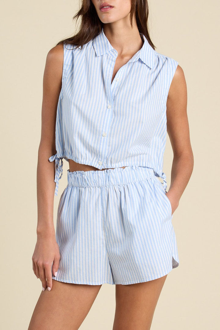 Trovata - Ivy Shirt in Blue Coastal Stripe