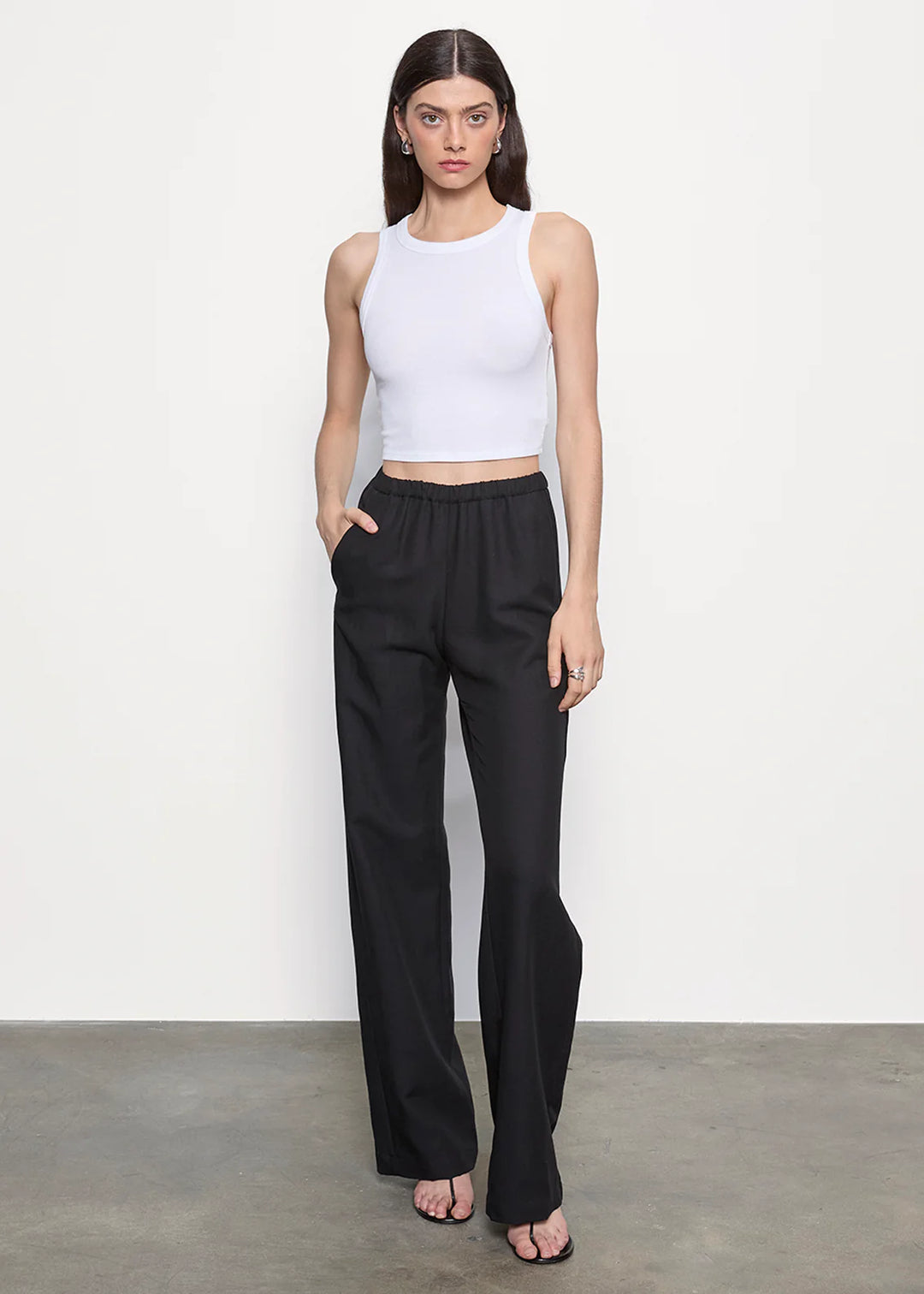ENZA COSTA - Twill Everywhere Pant in Black Pants