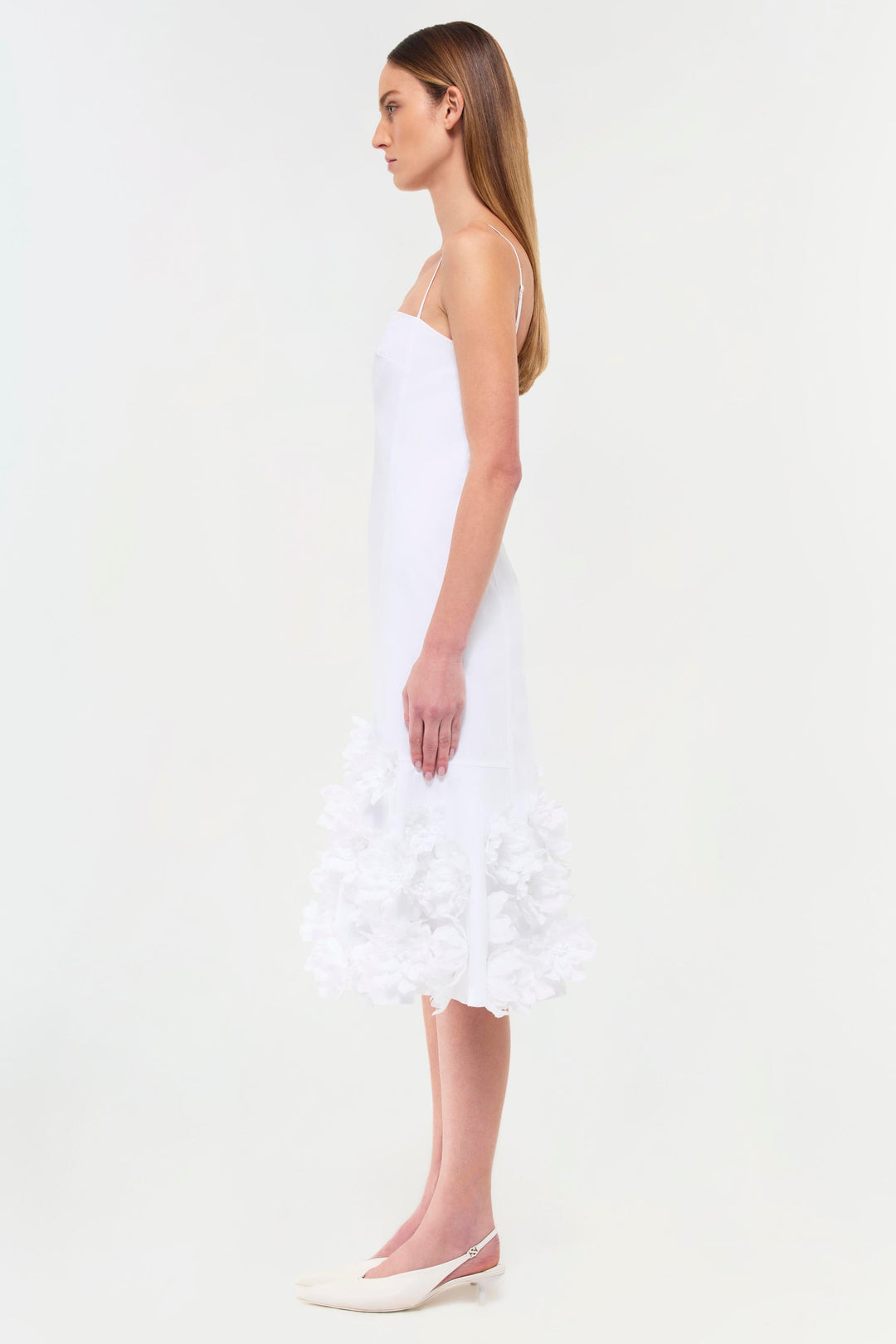 SIMKHAI - Bella Cotton Midi Dress in White