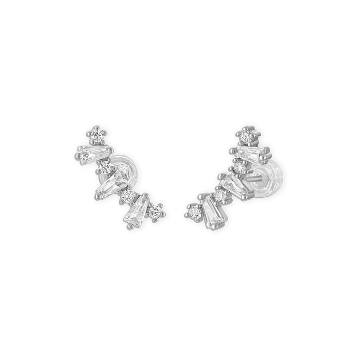 Alexa Leigh - Crystal Stud Earrings in Sterling Silver
