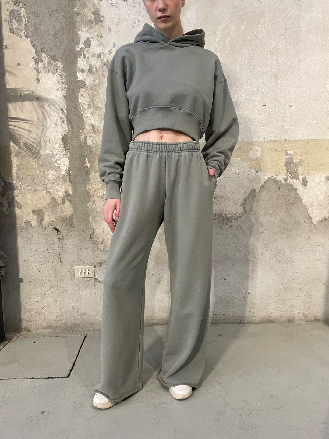 SLVRLAKE - Wide Sweat Pant in Shadow Green