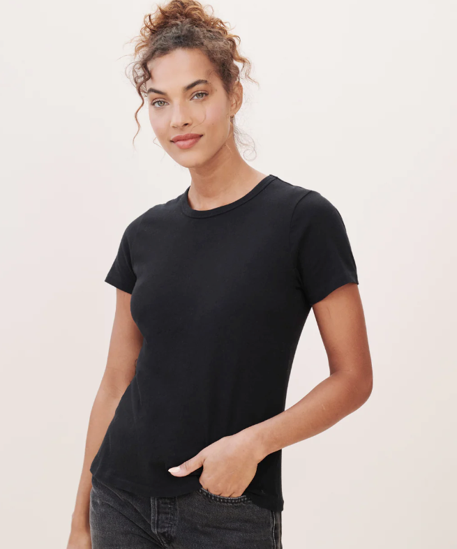 Jenni Kayne - Cotton Slim Tee in Black