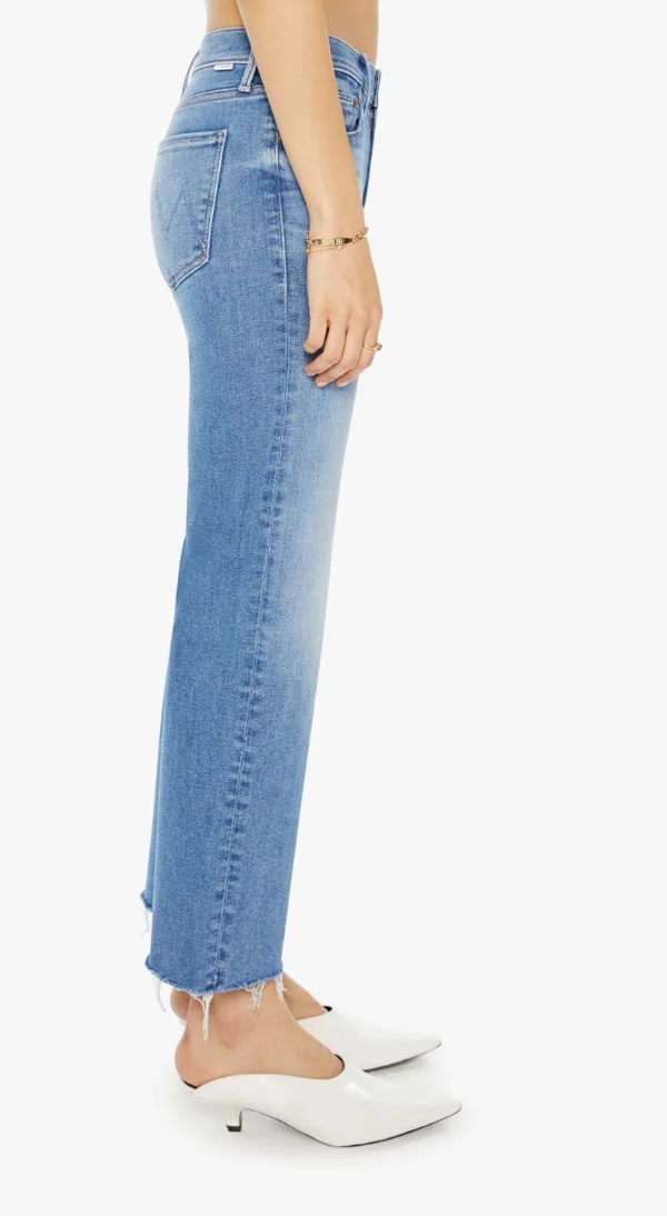 MOTHER - Mid Rise Rambler Zip Ankle Fray in Enjoy the Ride