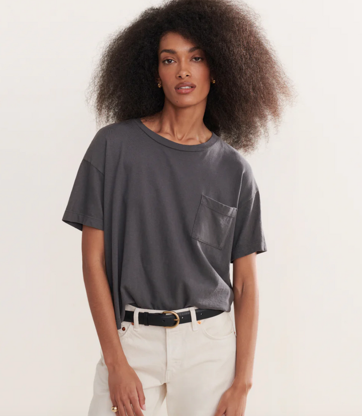 Jenni Kayne - Vintage Pocket Tee in Charcoal