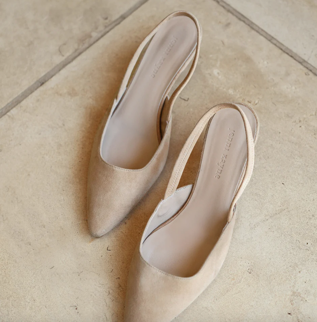 Jenni Kayne - Suede Kitten Heel in Tan