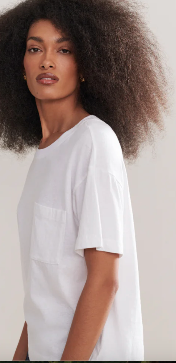 JENNI KAYNE - Vintage Pocket Tee in White