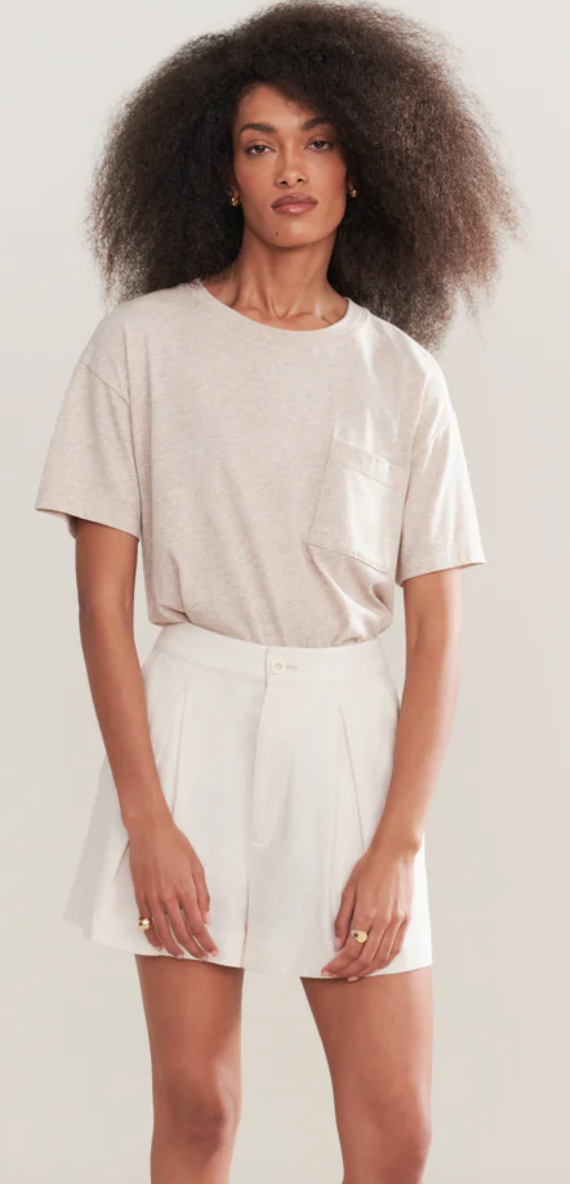 JENNI KAYNE - Vintage Pocket Tee in Oatmeal