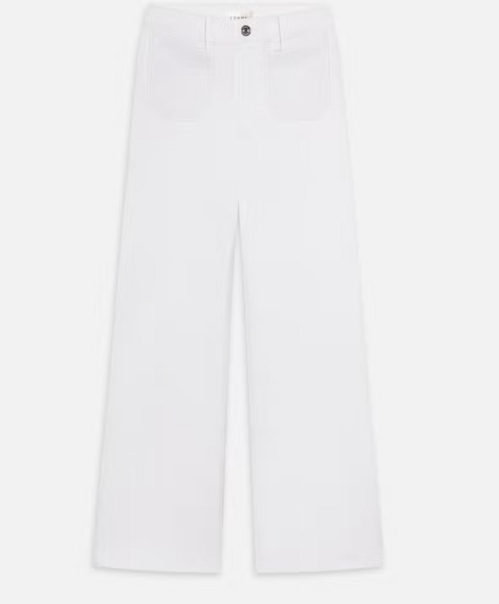 Frame - Le Slim Palazzo Modernist Pocket Denim in White
