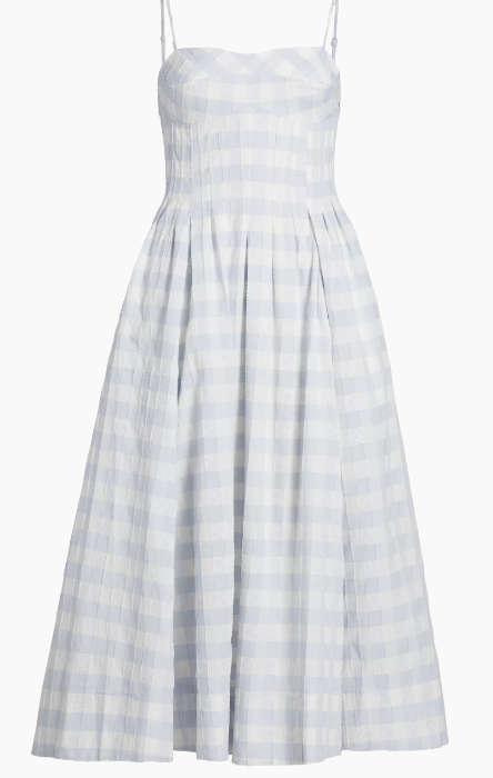 SIMKHAI - Kittiya Cotton Midi Dress in Periwinkle Sky Multi