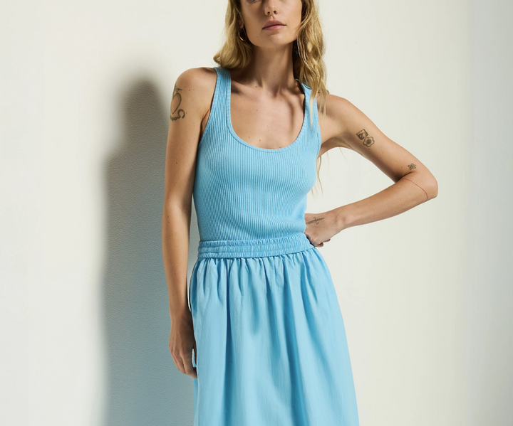 Nation LTD - Sadelle Clean Combo Midi Skirt in Day Dream