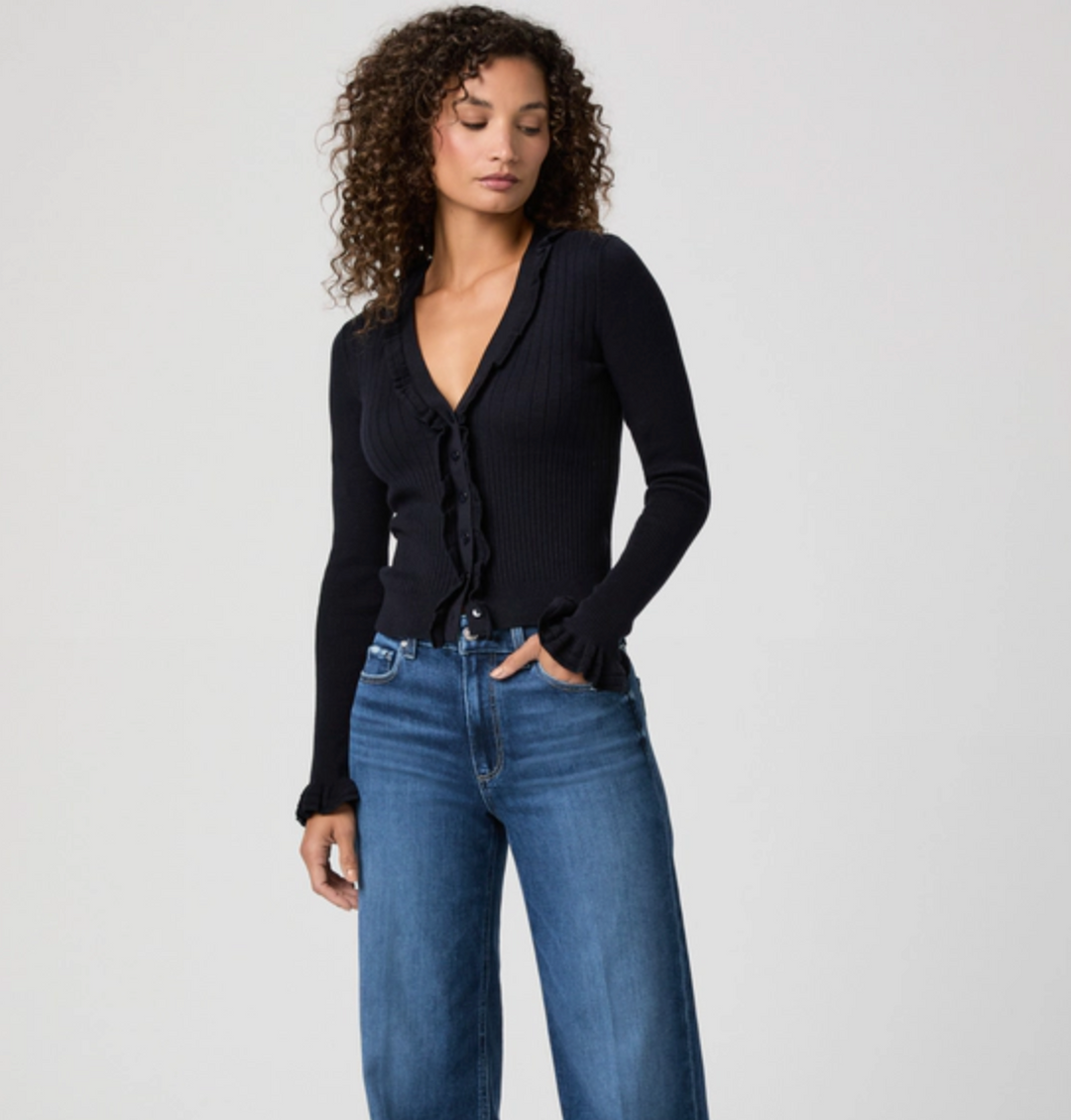 PAIGE - Demetra Cardigan in Deep Navy Cardigans