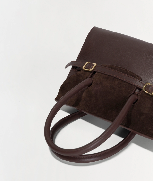 Simkhai - River Small Suede Tote in Cacao