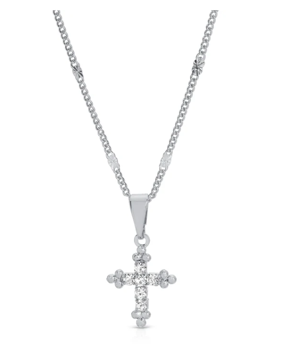 Joy Dravecky - Bali Cross Necklace in Silver