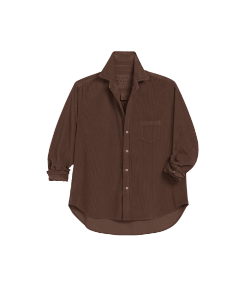 Frank & Eileen - Eileen Button-Up Corduroy Shirt in Chocolate