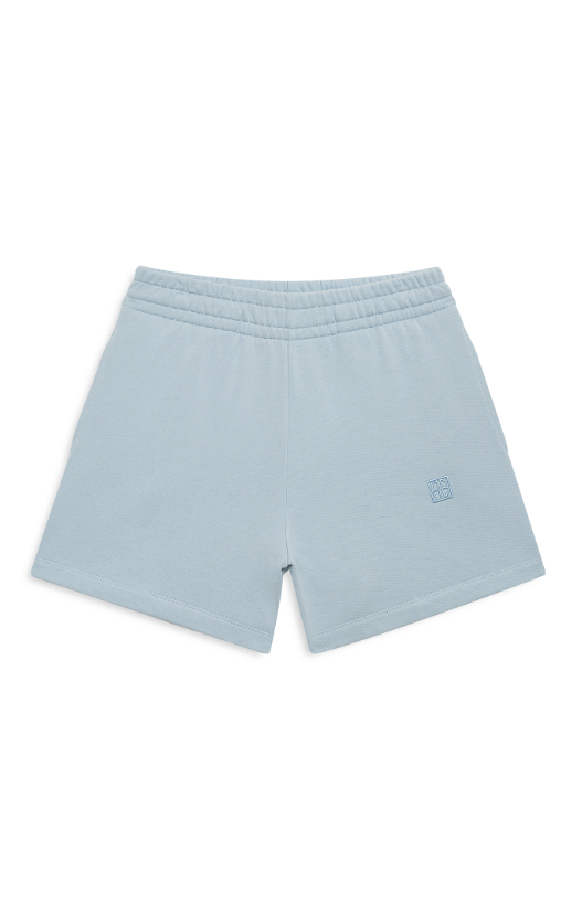Anine Bing - Kam Short Framed Monogram in Pale Blue Shorts