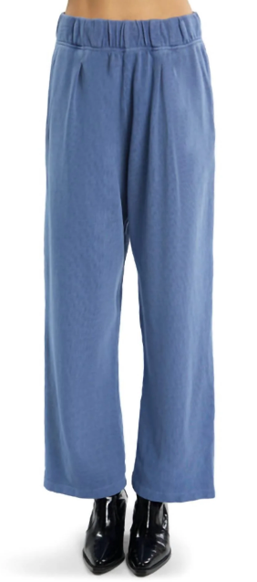 LES TIEN - Penny Pleated Pant in Washed Periwinkle Pants