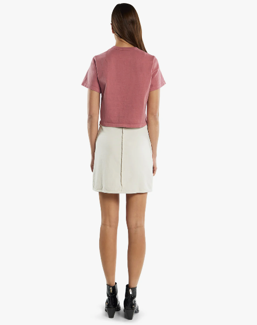 LES TIEN - Daria Crop Tee in Washed Flamingo Tee
