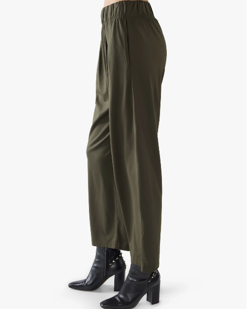 LES TIEN - Penny Pleated Pant in Washed Forest Pants