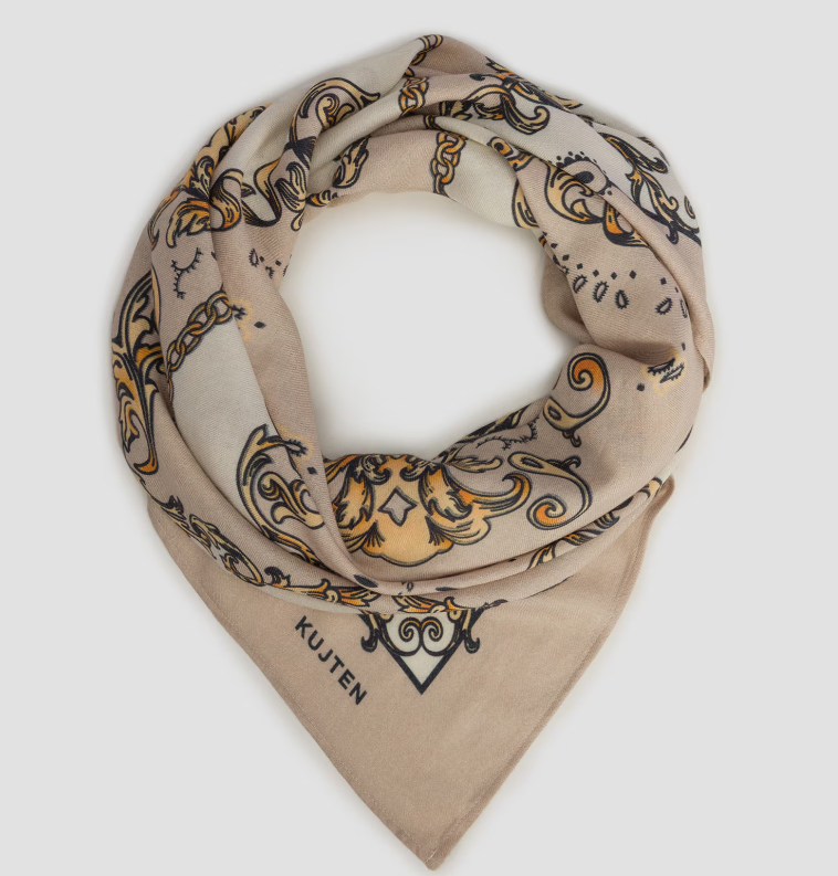 KUJTEN - Grand Bandana Helia Lully in Beige Chine Accessories