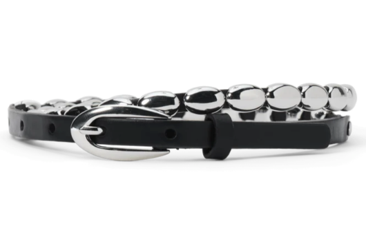 THE GREAT X STETSON - The Beaded Belt in Black/Silver
