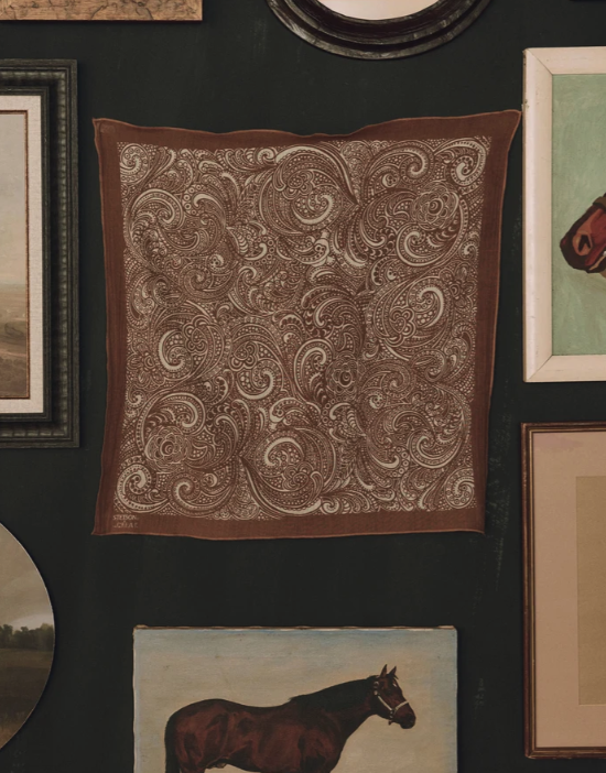 THE GREAT X STETSON - Stetson Western Paisley Scarf in Rust Scarves