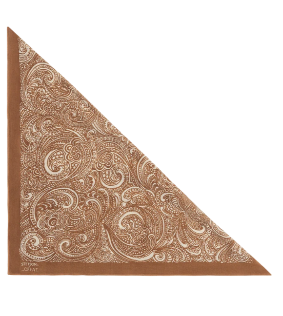 THE GREAT X STETSON - Stetson Western Paisley Scarf in Rust Scarves