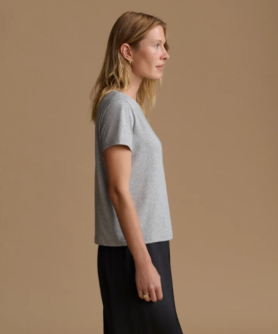 JENNI KAYNE - Clean Tee in Heather Grey