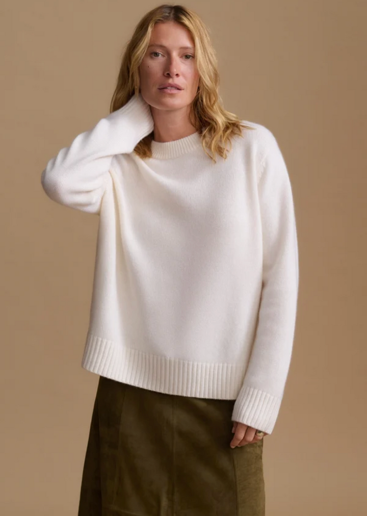 JENNI KAYNE - Cashmere Oversized Crewneck in Ivory Sweaters