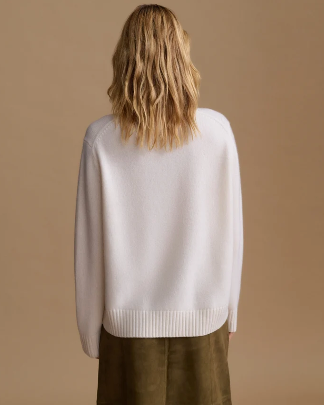 JENNI KAYNE - Cashmere Oversized Crewneck in Ivory Sweaters