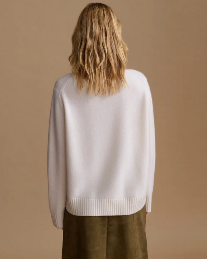 JENNI KAYNE - Cashmere Oversized Crewneck in Ivory Sweaters