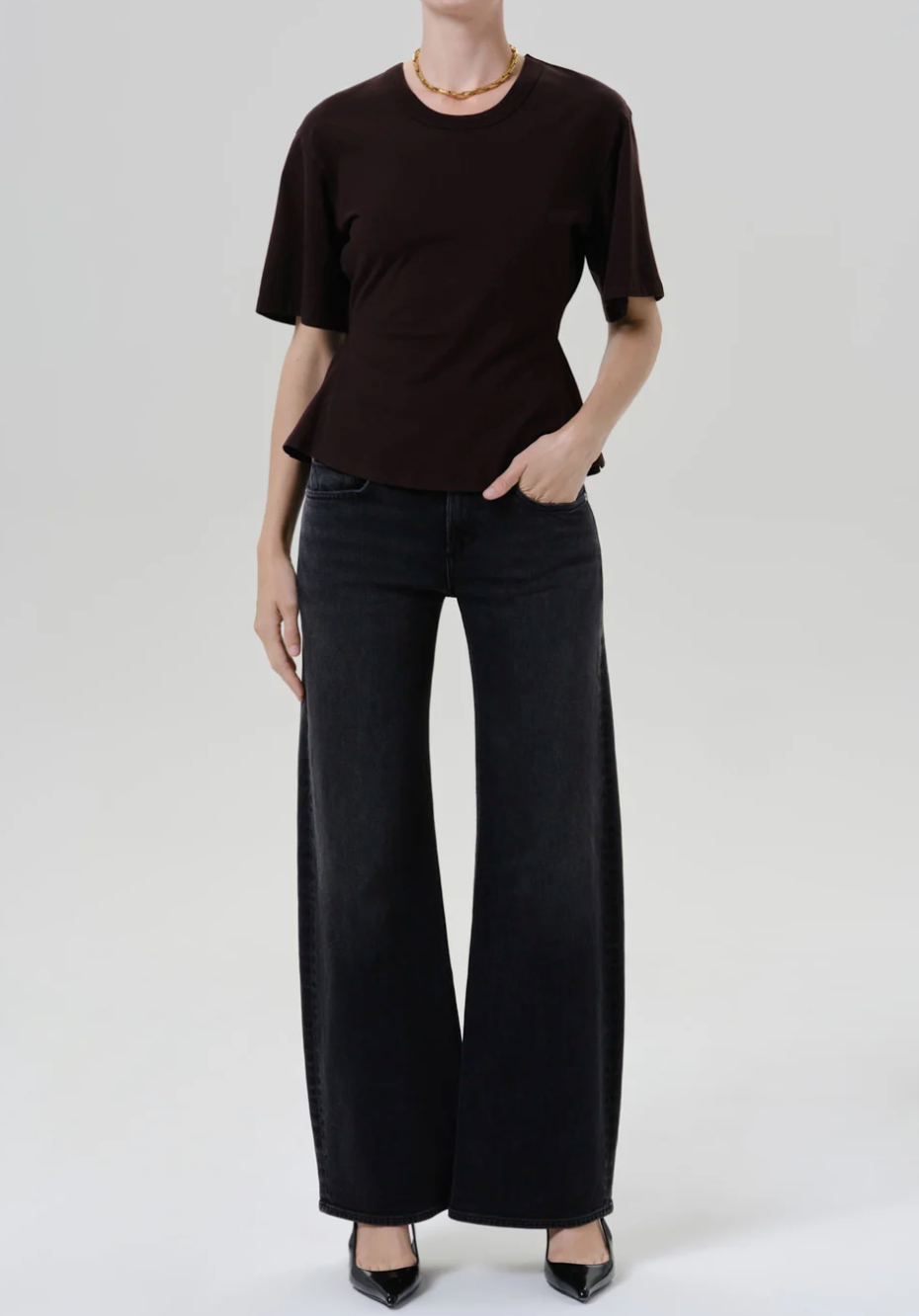 CITIZENS OF HUMANITY - Nora Trouser in Cateye Washed Black Jeans