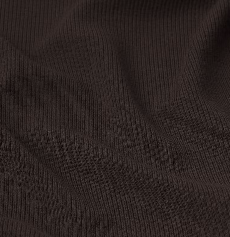 Frame - Ribbed Baby Tee in Espresso